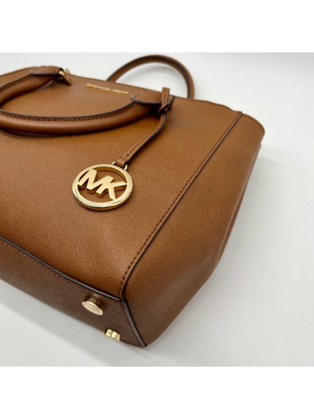 Michael Kors Brown Saffiano Leather Savannah Tote Bag - Picture 9 of 12